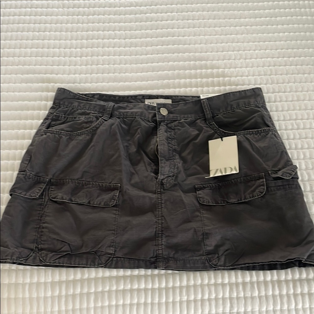 Zara Women's Gray mini skirt - NEW WITH TAGS
